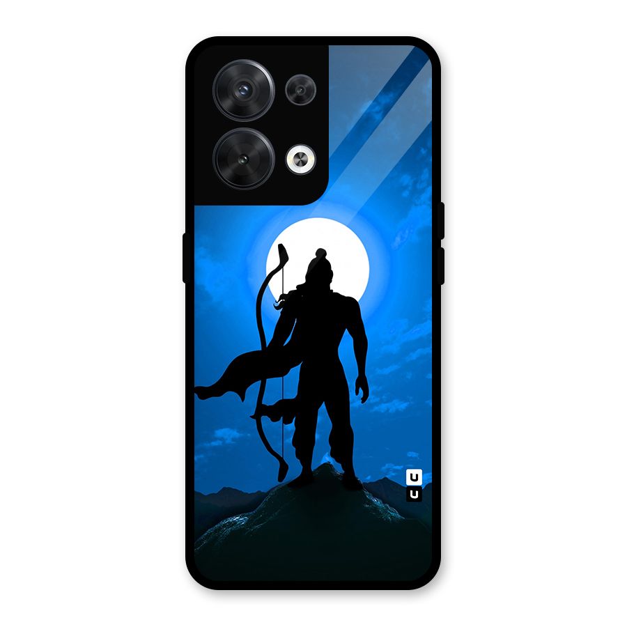 Lord Ram Illustration Glass Back Case for Oppo Reno8 5G