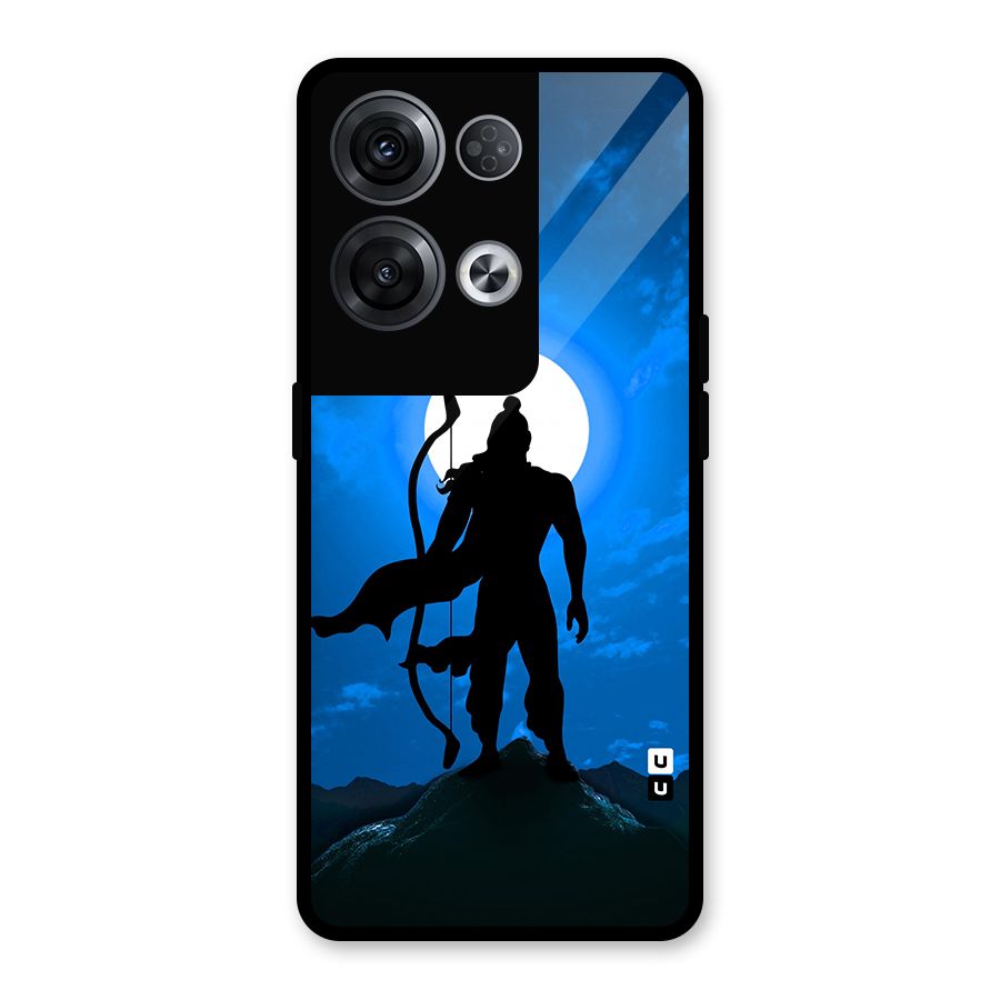 Lord Ram Illustration Glass Back Case for Oppo Reno8 Pro 5G