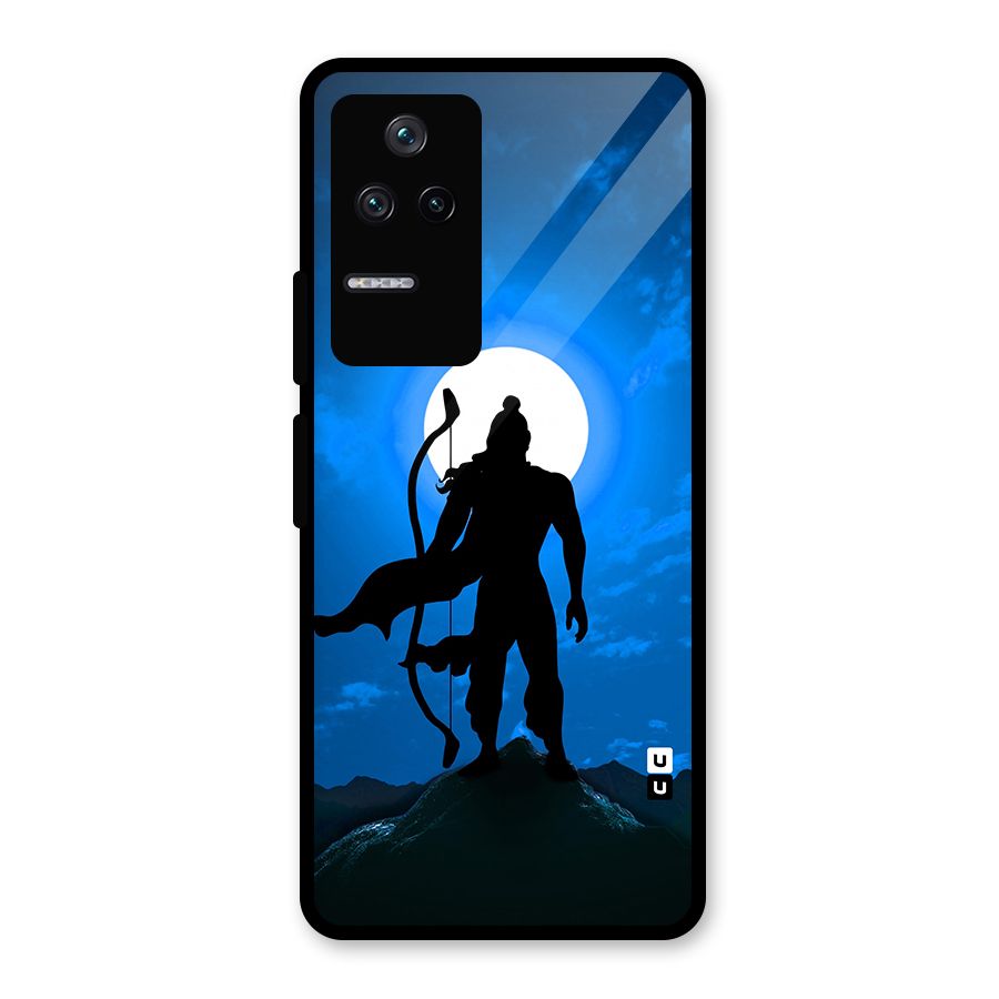 Lord Ram Illustration Glass Back Case for Poco F4 5G