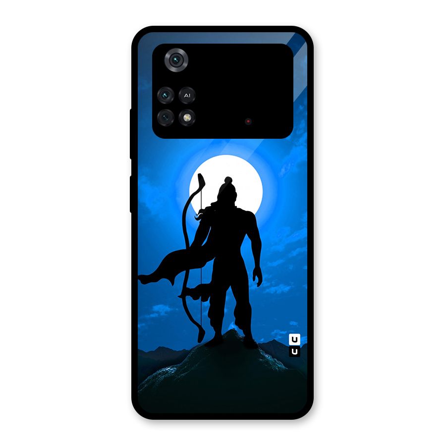 Lord Ram Illustration Glass Back Case for Poco M4 Pro 4G