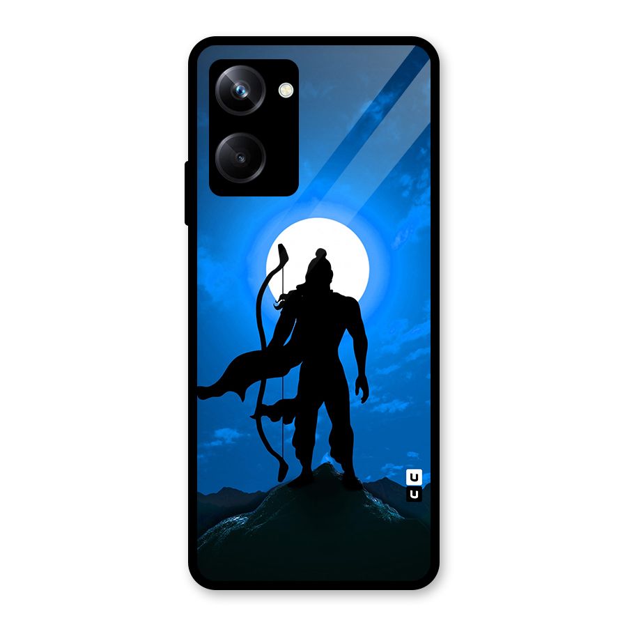Lord Ram Illustration Glass Back Case for Realme 10 Pro