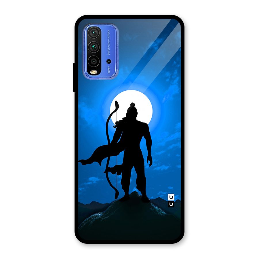 Lord Ram Illustration Glass Back Case for Redmi 9 Power