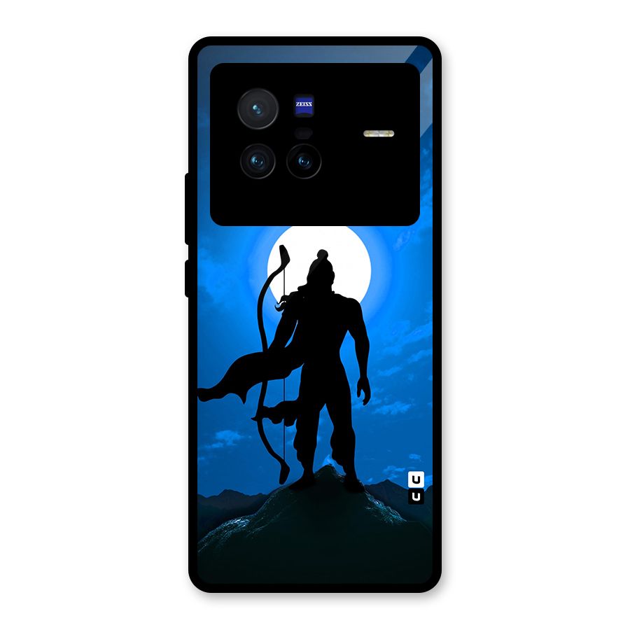 Lord Ram Illustration Glass Back Case for Vivo X80