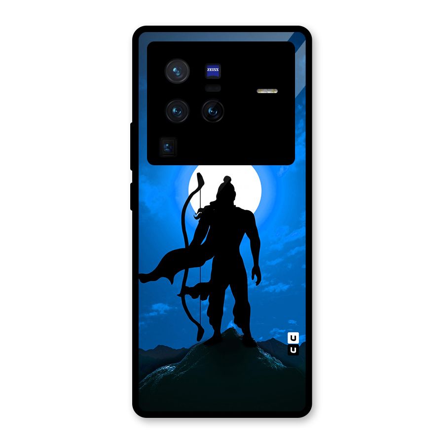 Lord Ram Illustration Glass Back Case for Vivo X80 Pro