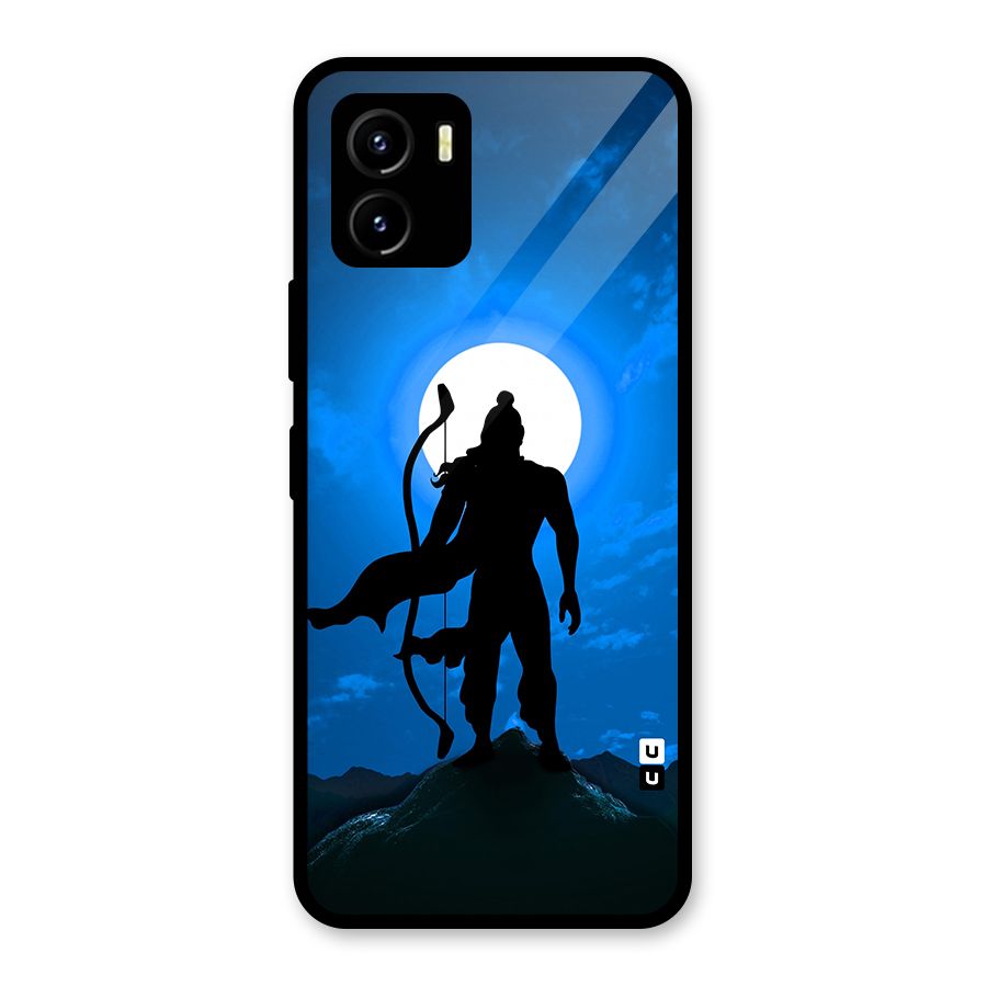 Lord Ram Illustration Glass Back Case for Vivo Y15s