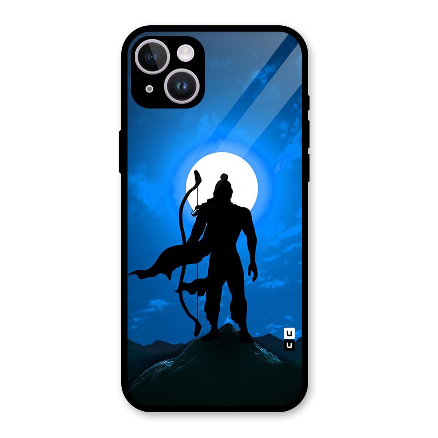 Lord Ram Illustration Glass Back Case for iPhone 14 Plus