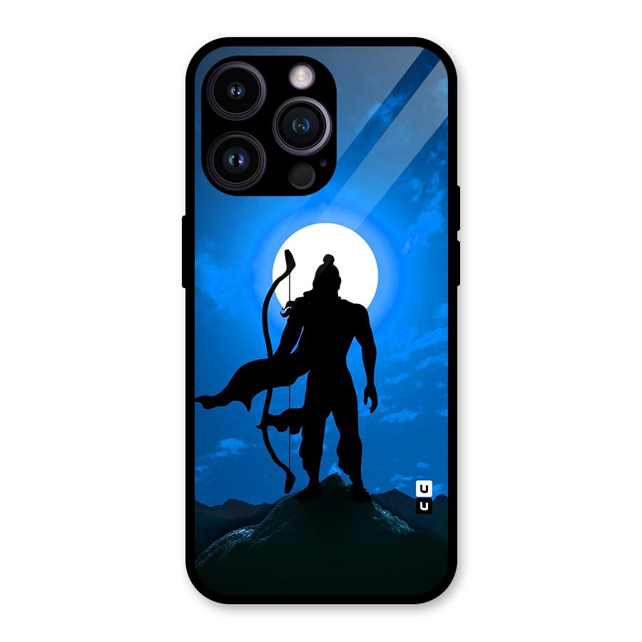 Lord Ram Illustration Glass Back Case for iPhone 14 Pro Max