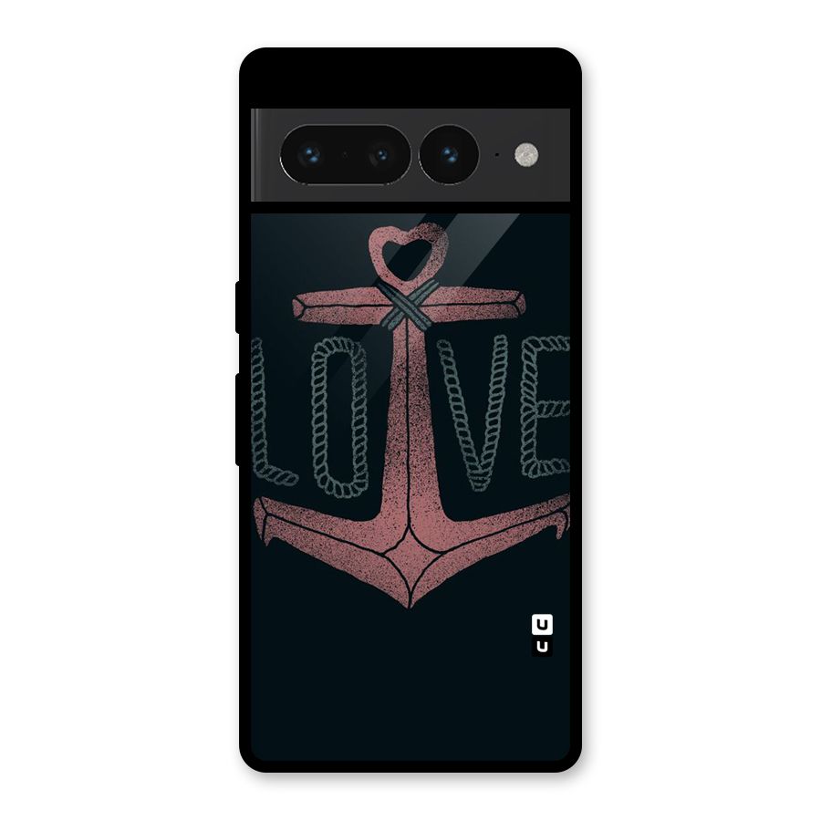 Love Anchor Form Glass Back Case for Google Pixel 7 Pro