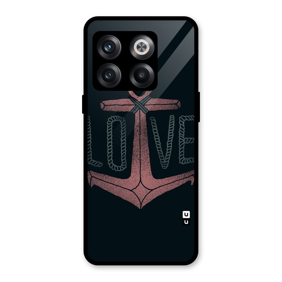 Love Anchor Form Glass Back Case for OnePlus 10T