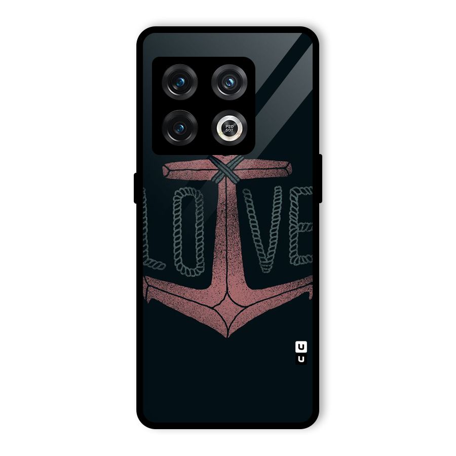 Love Anchor Form Glass Back Case for OnePlus 10 Pro 5G