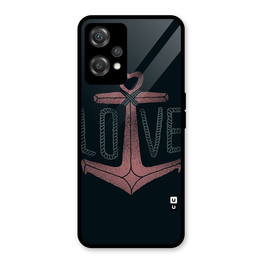 Love Anchor Form Glass Back Case for OnePlus Nord CE 2 Lite 5G