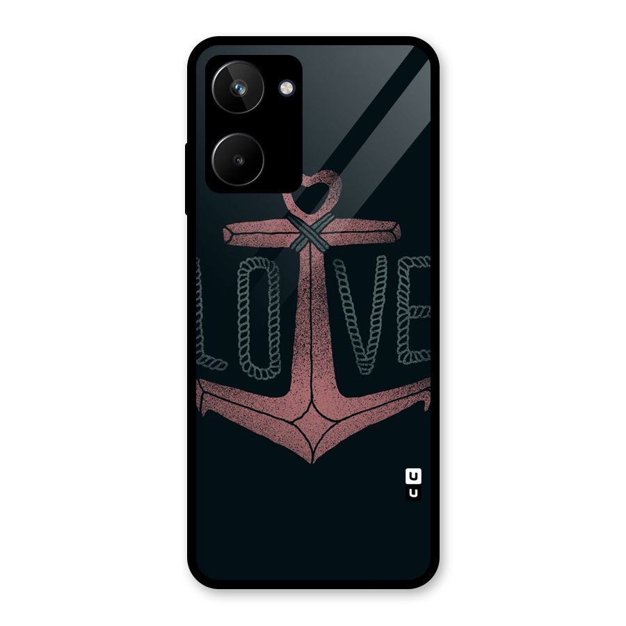 Love Anchor Form Glass Back Case for Realme 10