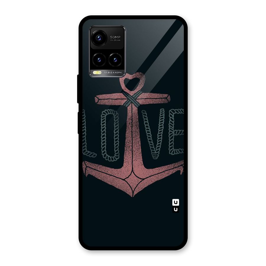 Love Anchor Form Glass Back Case for Vivo Y21T