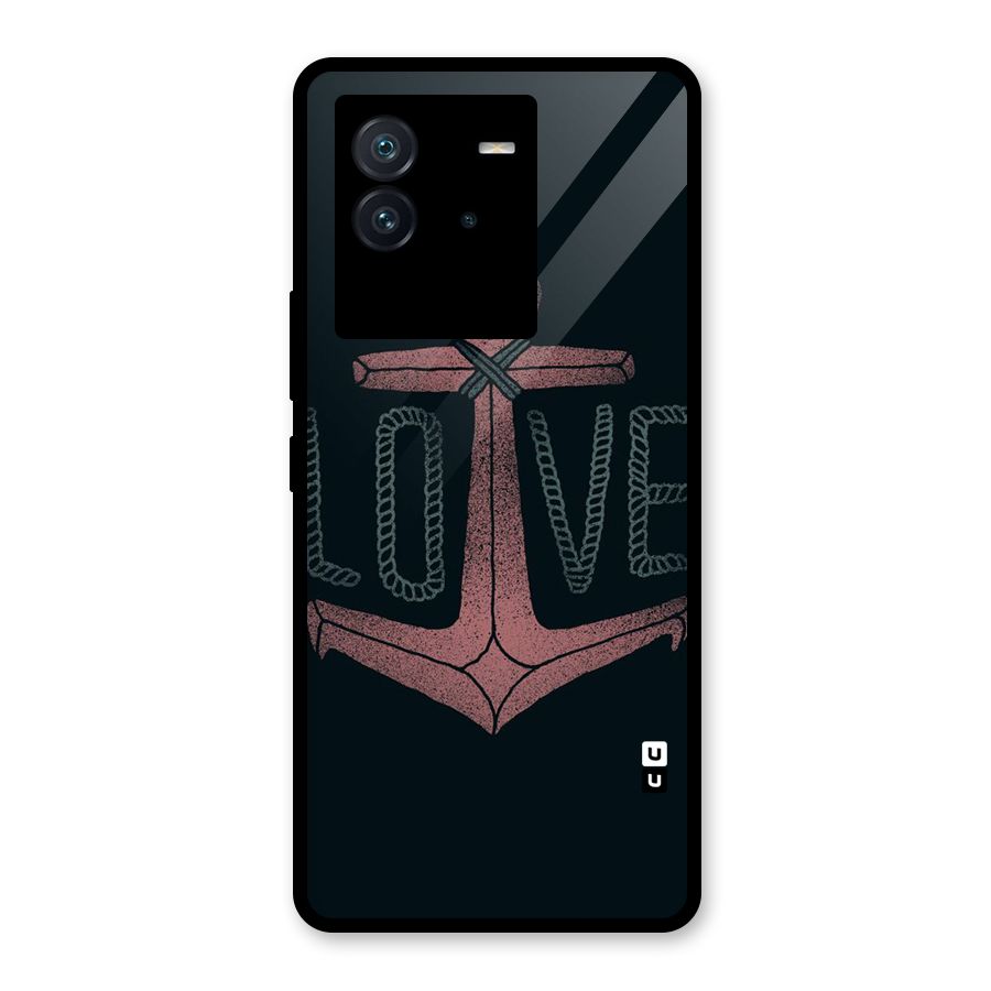 Love Anchor Form Glass Back Case for Vivo iQOO Neo 6 5G