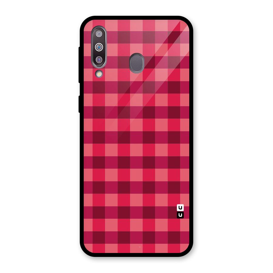 Love Checks Glass Back Case for Galaxy M30