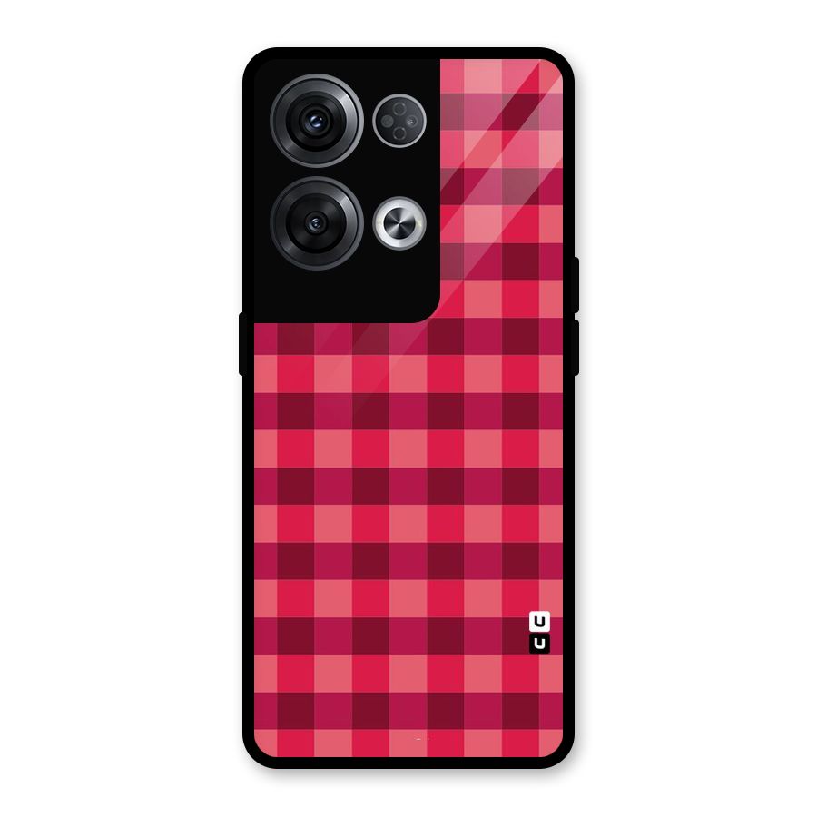 Love Checks Glass Back Case for Oppo Reno8 Pro 5G