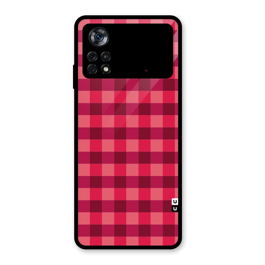 Love Checks Glass Back Case for Poco X4 Pro 5G