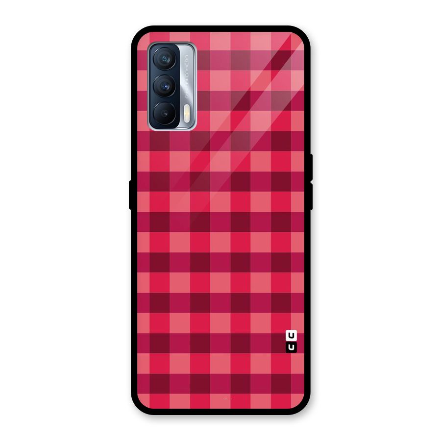 Love Checks Glass Back Case for Realme X7