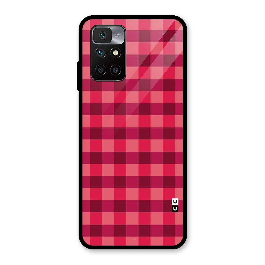 Love Checks Glass Back Case for Redmi 10 Prime