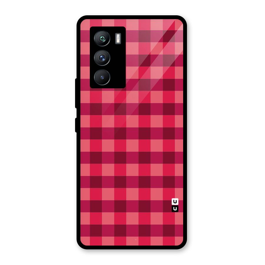 Love Checks Glass Back Case for Vivo iQOO 9 SE