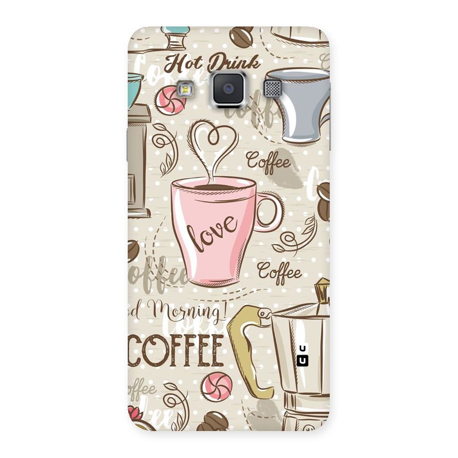 Love Coffee Design Back Case for Galaxy A3