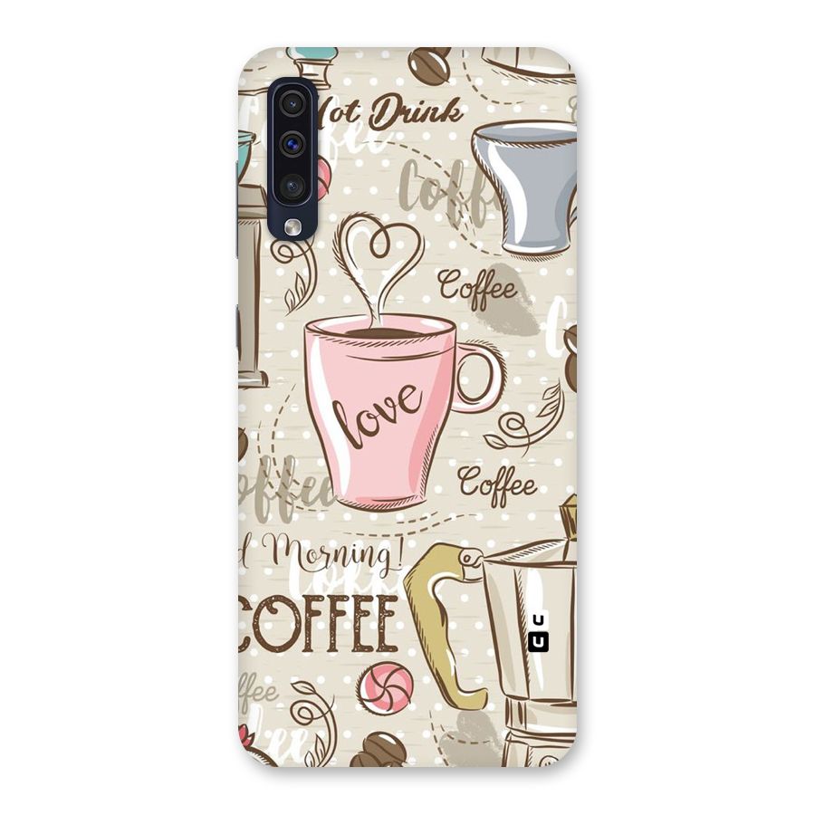 Love Coffee Design Back Case for Galaxy A50s