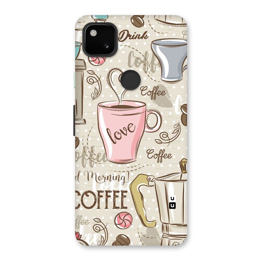 Love Coffee Design Back Case for Google Pixel 4a