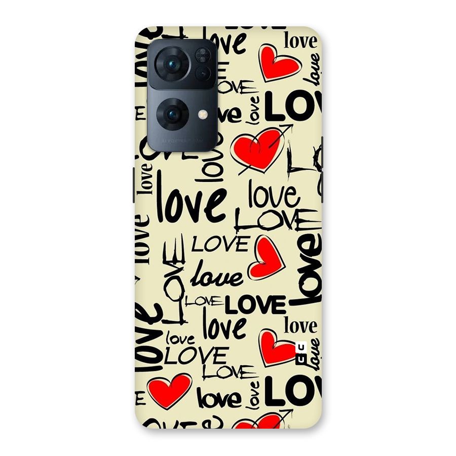 Love Hearts Pattern Back Case for Oppo Reno7 Pro 5G