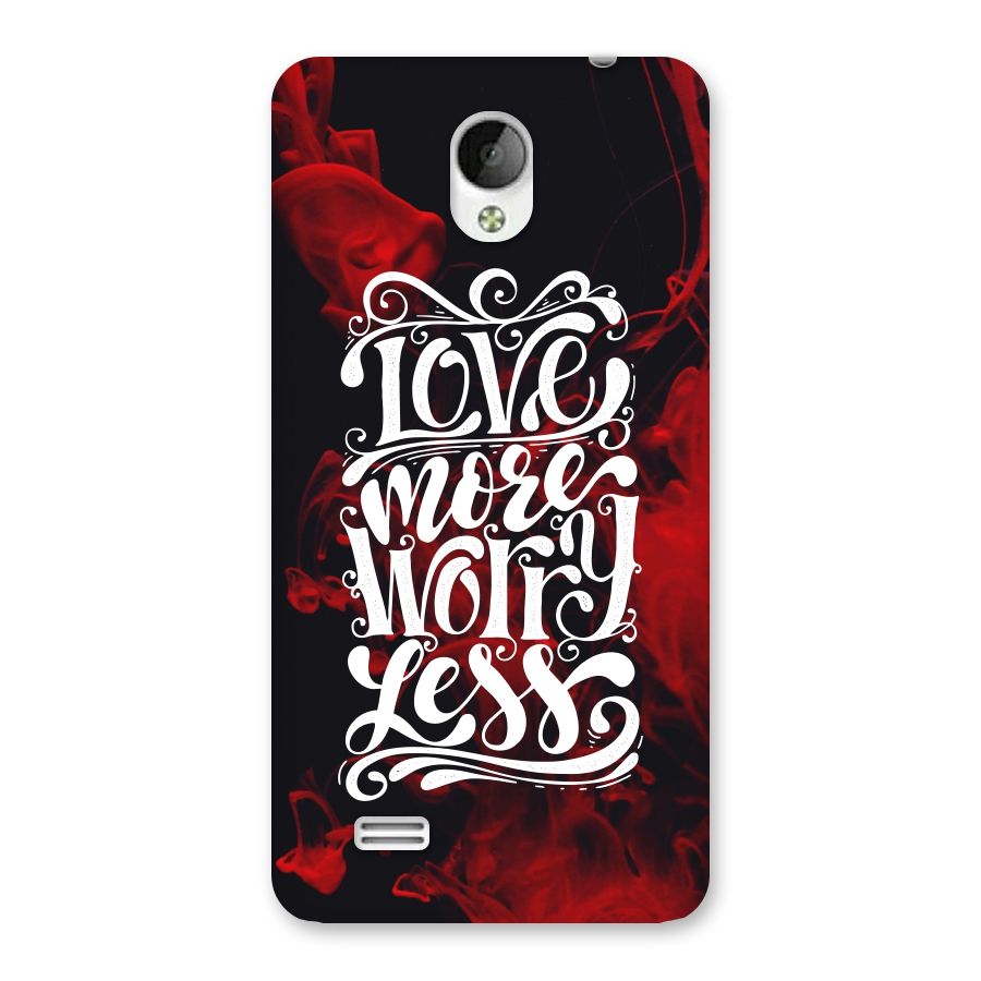 Love More Worry Less Back Case for Vivo Y21
