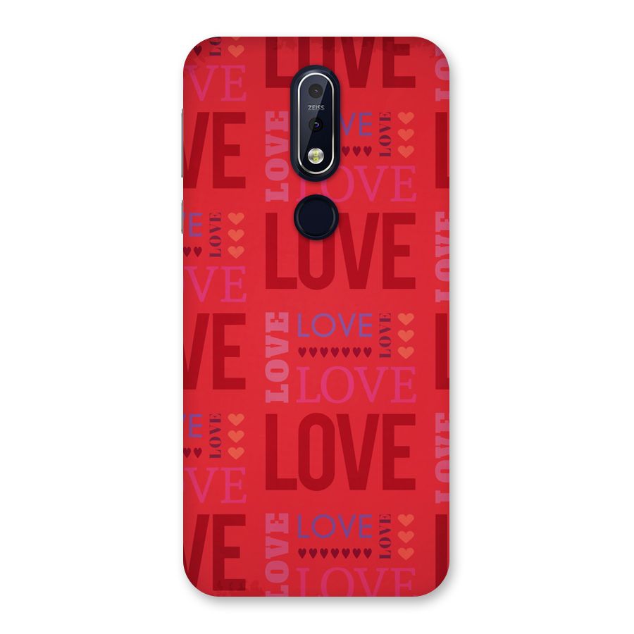 Love Pattern Back Case for Nokia 7.1