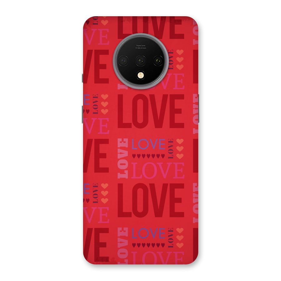 Love Pattern Back Case for OnePlus 7T