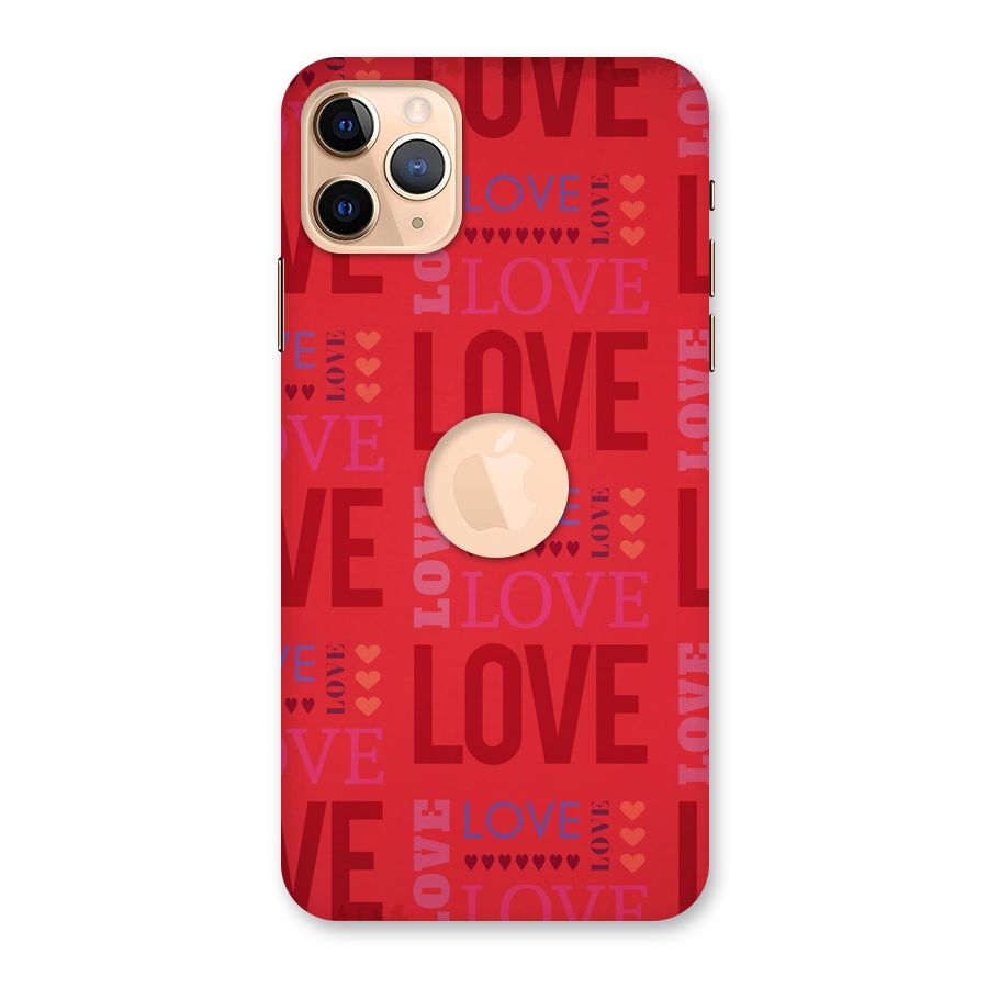 Love Pattern Back Case for iPhone 11 Pro Max Logo Cut