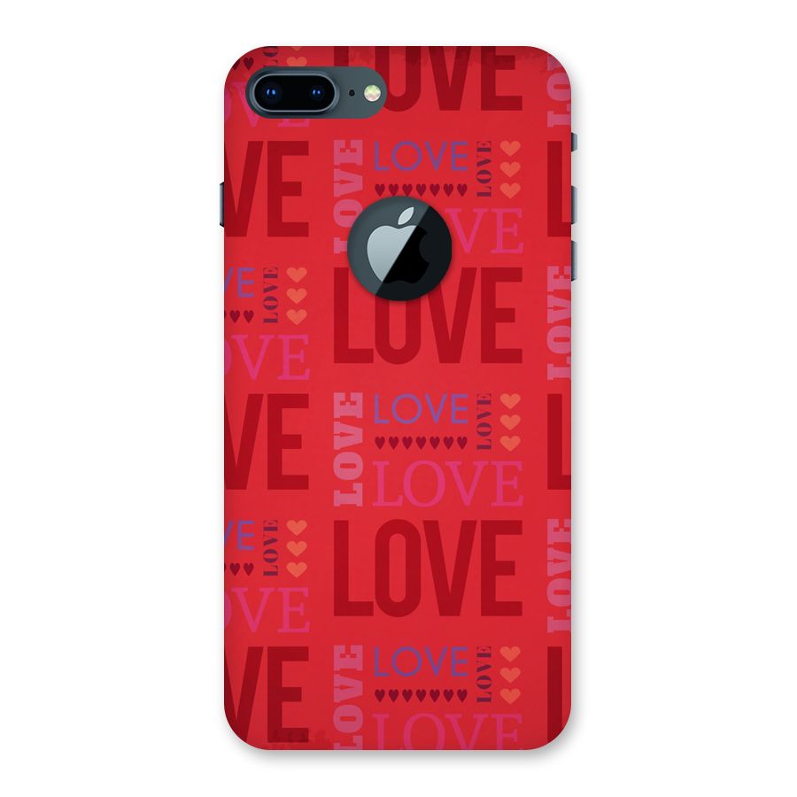 Love Pattern Back Case for iPhone 7 Plus Logo Cut