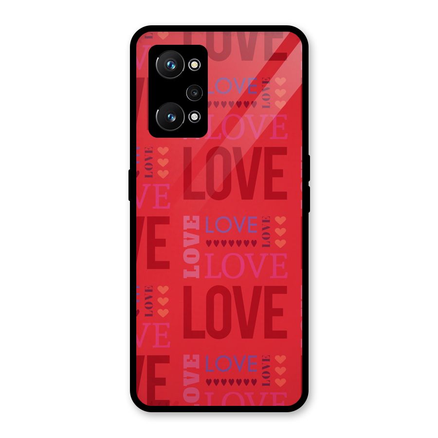 Love Pattern Glass Back Case for Realme GT Neo 3T