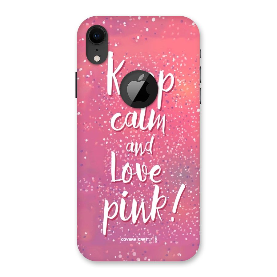 Love Pink Back Case for iPhone XR Logo Cut