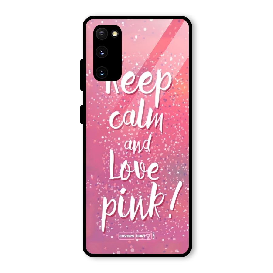 Love Pink Glass Back Case for Galaxy S20 FE 5G