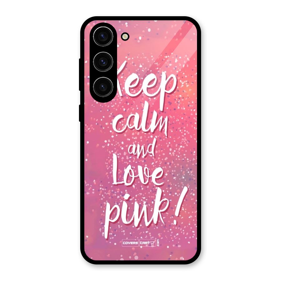 Love Pink Glass Back Case for Galaxy S23 Plus
