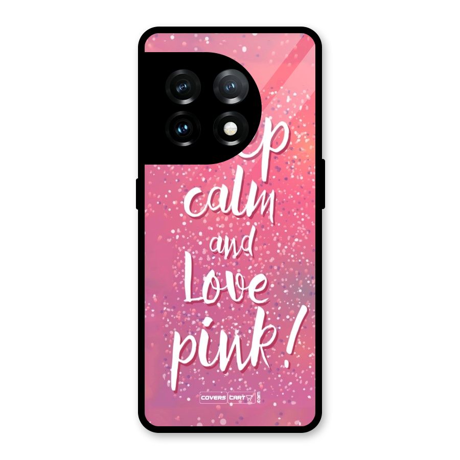 Love Pink Glass Back Case for OnePlus 11