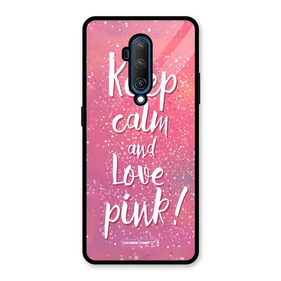 Love Pink Glass Back Case for OnePlus 7T Pro
