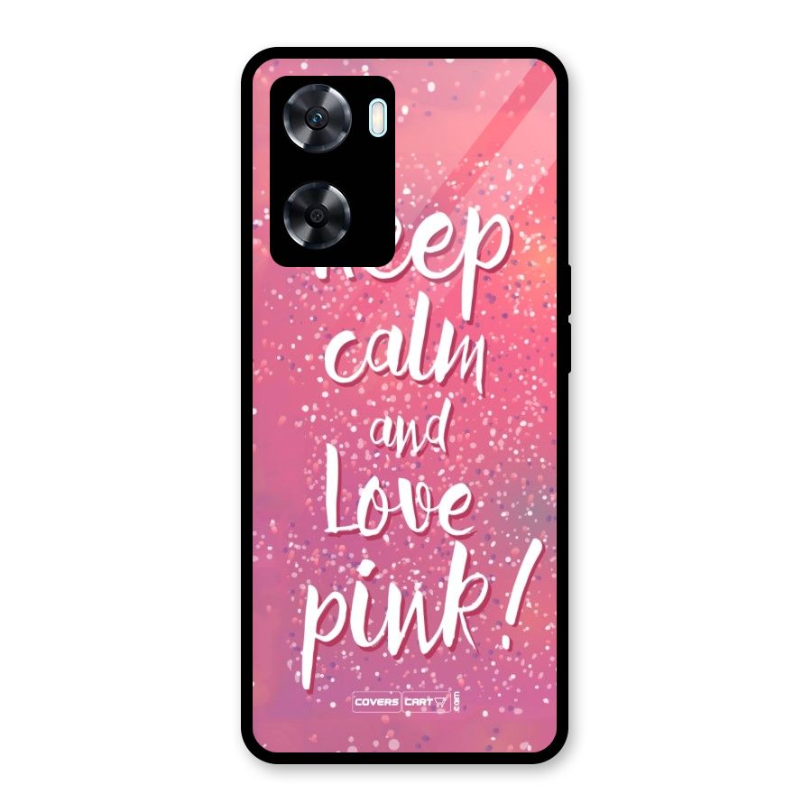 Love Pink Glass Back Case for Oppo A77