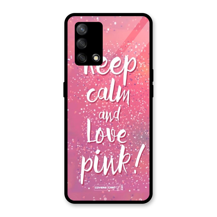 Love Pink Glass Back Case for Oppo F19