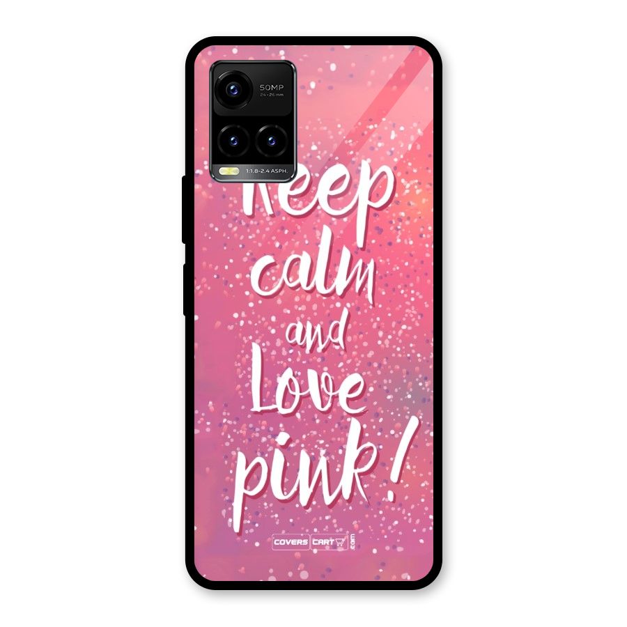 Love Pink Glass Back Case for Vivo Y21T