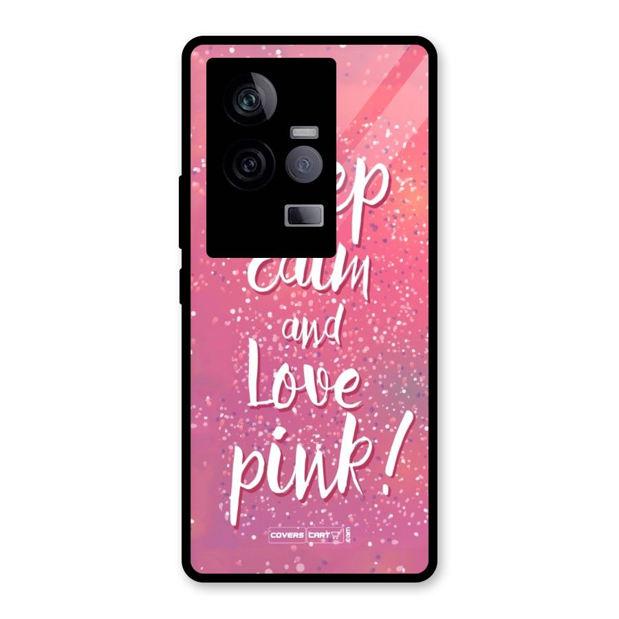 Love Pink Glass Back Case for Vivo iQOO 11 5G