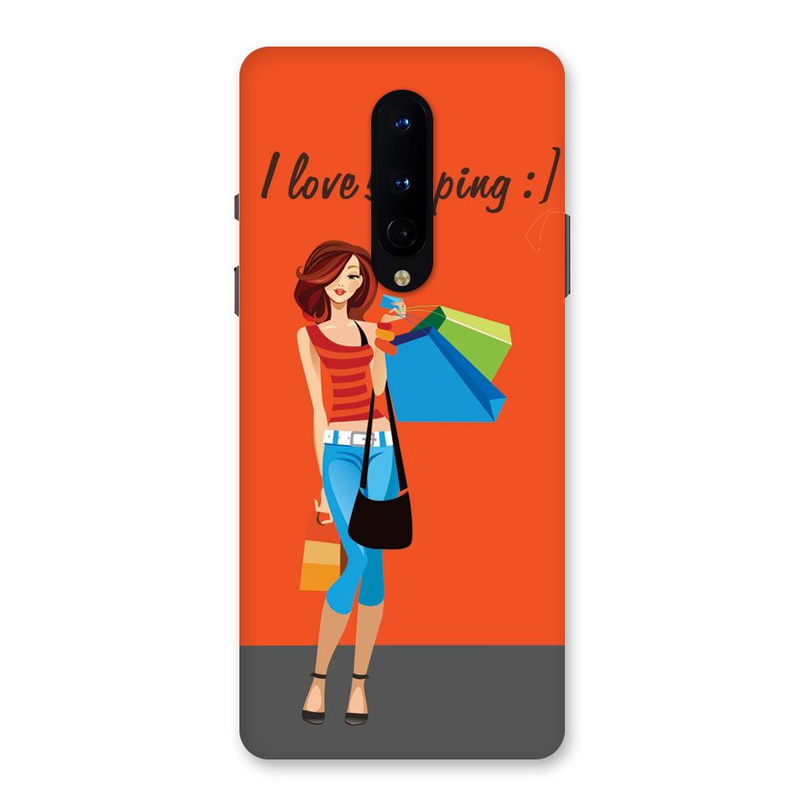 Love Shopping Classy Girl Back Case for OnePlus 8