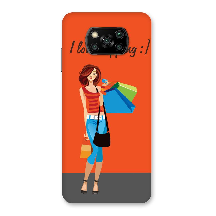 Love Shopping Classy Girl Back Case for Poco X3
