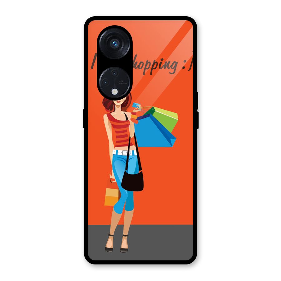 Love Shopping Classy Girl Glass Back Case for Reno8 T 5G