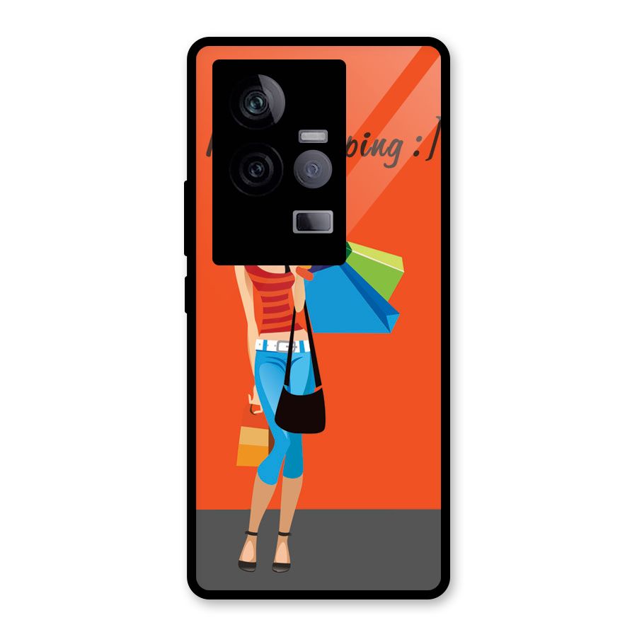 Love Shopping Classy Girl Glass Back Case for Vivo iQOO 11 5G