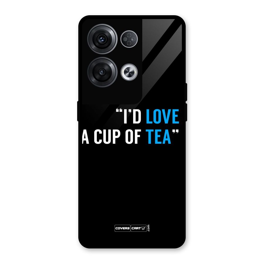 Love Tea Glass Back Case for Oppo Reno8 Pro 5G