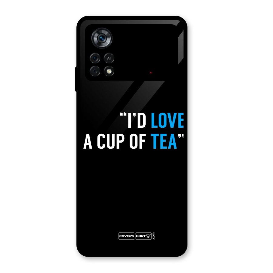 Love Tea Glass Back Case for Poco X4 Pro 5G