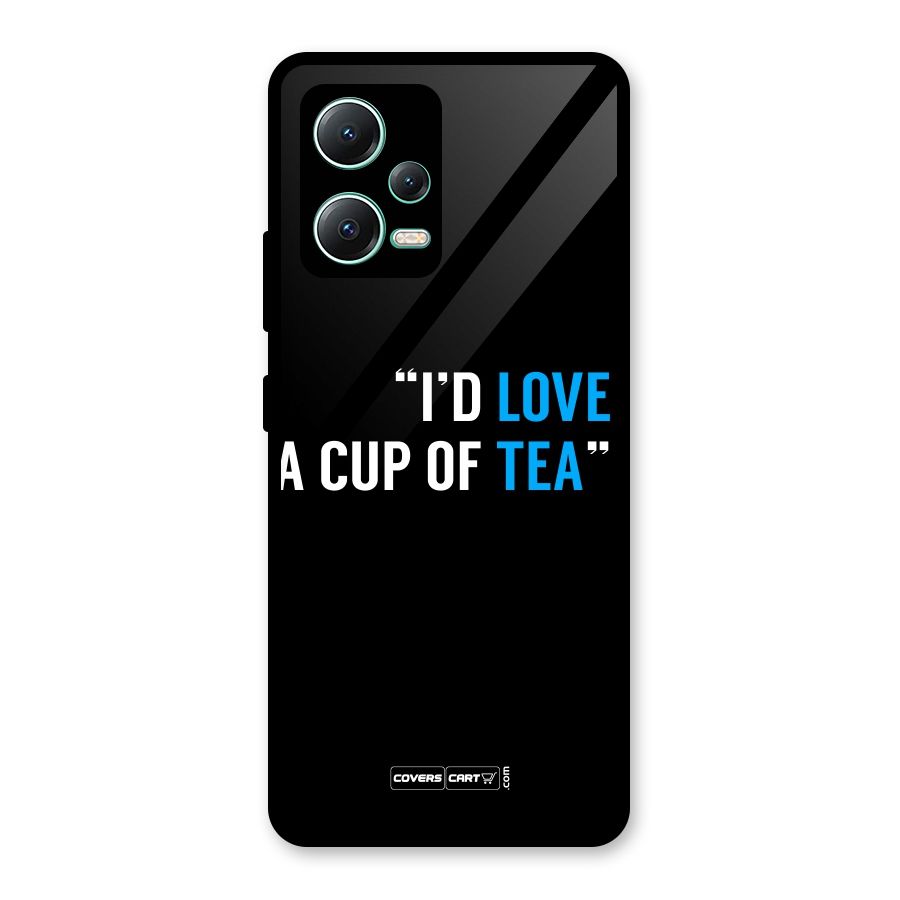 Love Tea Glass Back Case for Redmi Note 12 5G